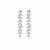 Royal Clogau Sterling Silver Leaf Drop Earrings with Swarovski Zirconia - Silver/Rose