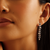 Royal Clogau Sterling Silver Leaf Drop Earrings with Swarovski Zirconia - Silver/Rose