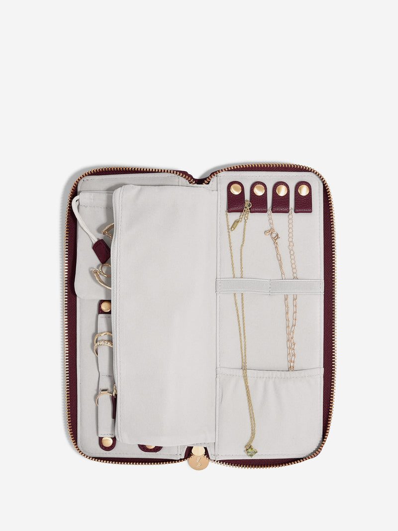 Jewellery Roll - Burgundy - 76418