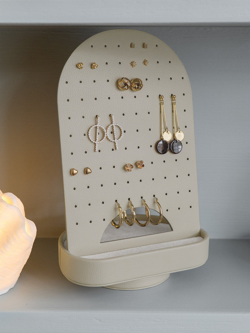 Oatmeal & Linen Rotating Earring Organiser - 76858