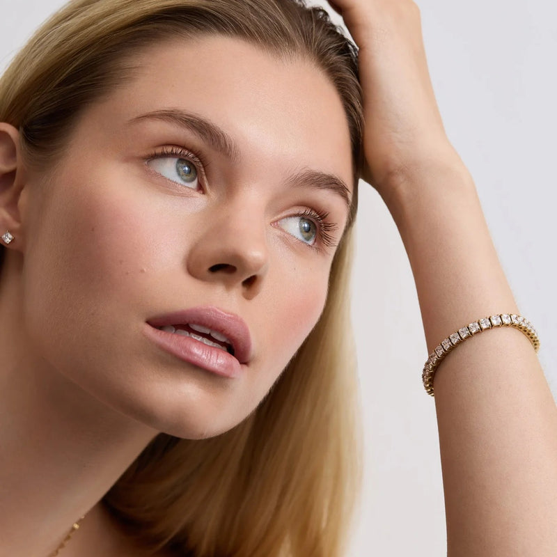Asscher Cut Bracelet - Gold