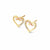 Forever Yours Kiss Stud Earrings - 9ct Yellow Gold - CGKDSE