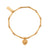 Dainty Moon Cut Sparkle Glowing Beauty Bracelet - Gold - GBMCTN3197