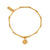 Dainty Moon Cut Sparkle Star Bracelet - Gold - GBMCTN3457