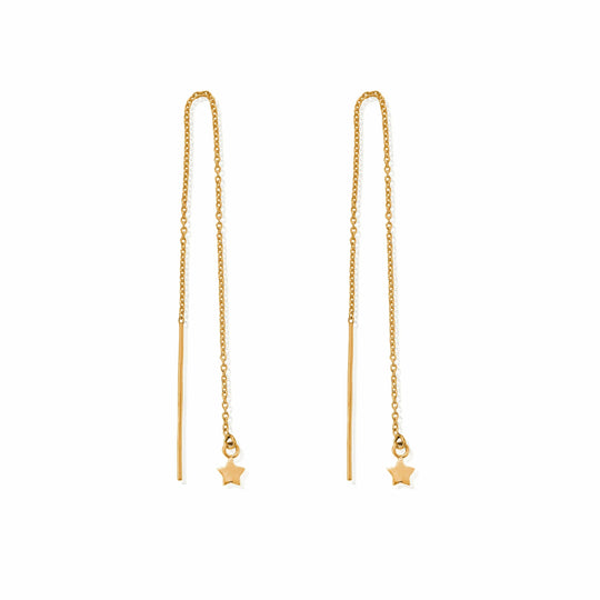 Dream Achiever Pull Through Earrings - Gold - GEDR2569