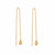 Mini Puffed Heart Pull Through Earrings - Gold - GEDR4014