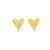 Sunlit Heart Stud Earrings - Gold - GEST3597