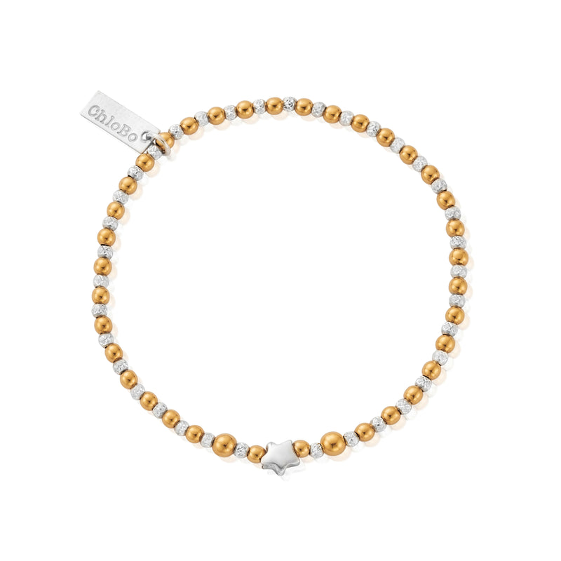 Inset Star Bracelet - Gold/Silver - GMBSTAR