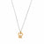 Delicate Cube Chain Interlocking Heart Necklace - Gold/Silver - GMNDC1069