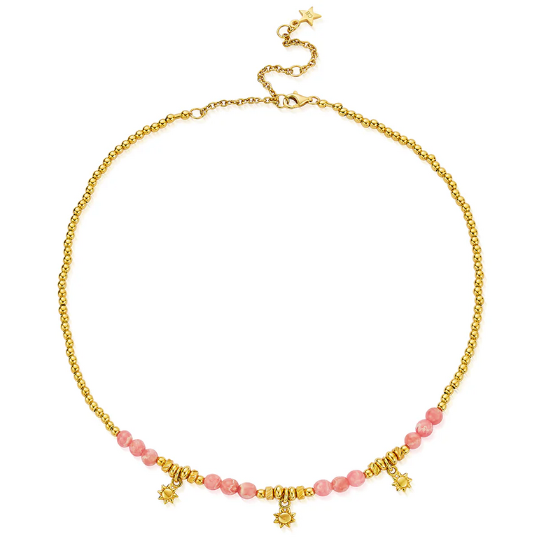 Sunlight Shimmer Necklace - Gold - GNR3583