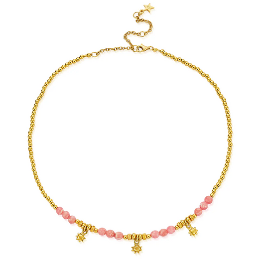 Sunlight Shimmer Necklace - Gold - GNR3583