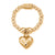 Mini Puffed Heart Ring, Medium - Gold - GRM2067