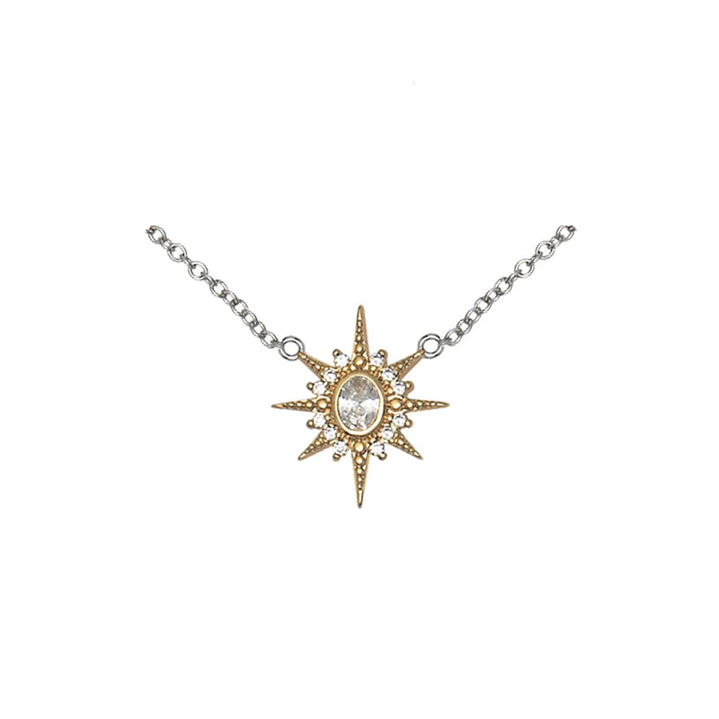Luna North Star Necklace - Gold/Silver - AS22SGN11