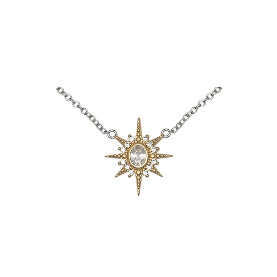 Luna North Star Necklace - Gold/Silver - AS22SGN11