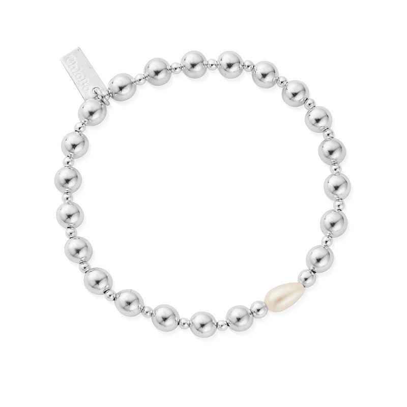 Feature Pearl Bracelet - Silver - SBFEALP
