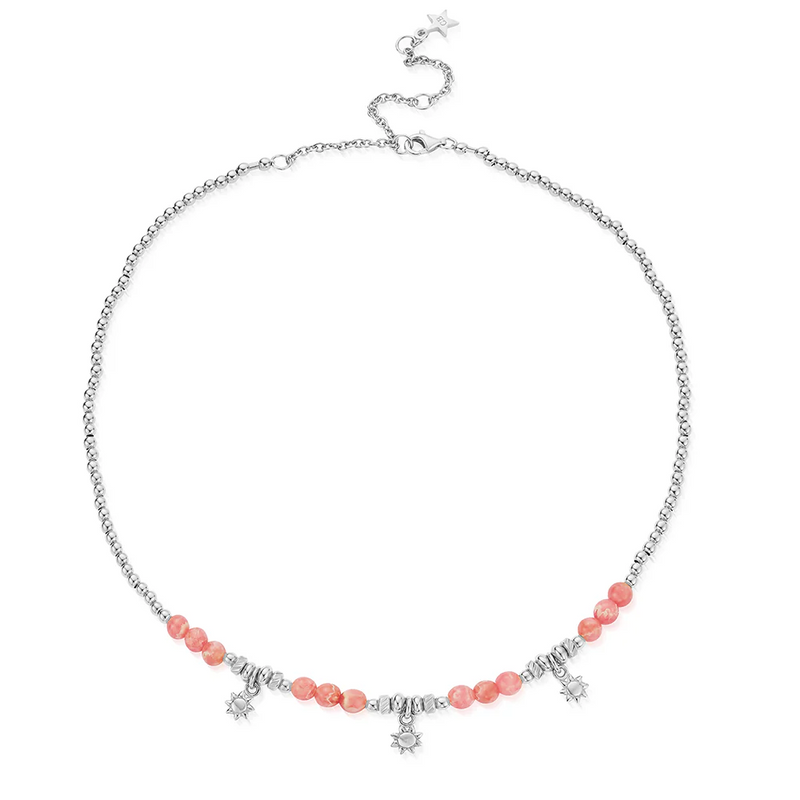 Sunlight Shimmer Necklace - Silver - SNR3582