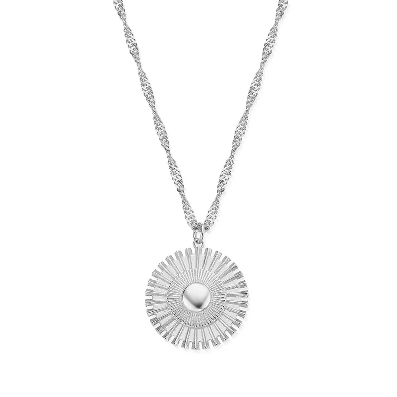 Radiance Twisted Rope Chain Necklace - Silver - SNTRC3594