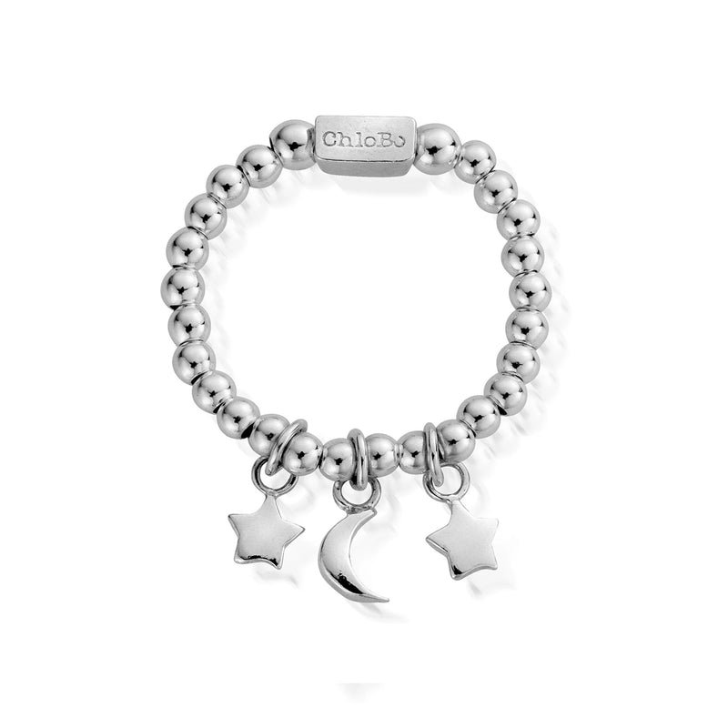 Triple Night Sky Ring, Medium - Silver - SR2784