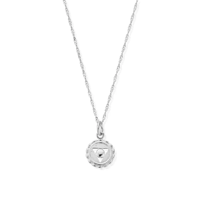 Throat Chakra Pendant Necklace - Silver - SNTRC682