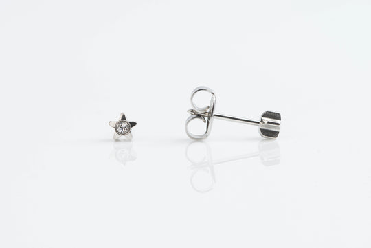 Starlite Crystal Stud Earrings, 4mm - Silver - 7512-5014