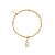 Soul Glow Interlocking Heart & Angel Wing Bracelet - Gold - GBCFR3239