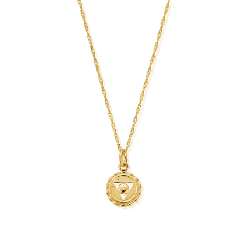 Throat Chakra Pendant Necklace - Gold - GNTRC767