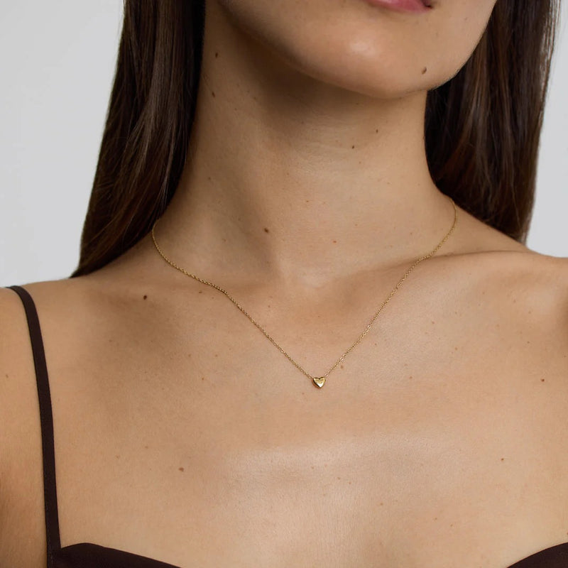 Mini Heart Necklace - Gold - SKN-61