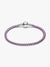 Purple Cord Box Chain Bracelet - Sterling Silver