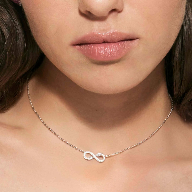 Shine Me Up Necklace, Infinity - Silver - 241902/010