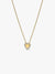 Heart Cubic Zirconia Collier Necklace - 14ct Gold Plated - 364364C01-45