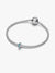 Ice Blue Stone Spacer Charm - Sterling Silver