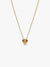 Heart Cubic Zirconia Collier Necklace - 14ct Gold Plated - 364364C01-45