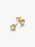 Heart Cubic Zirconia Stud Earrings - 14ct Gold Plated - 264363C01