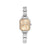 Paris Rectangular Ladies Watch, Sunray Gold - Silver - 076037/038