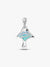 Manta Ray Dangle Charm - Sterling Silver
