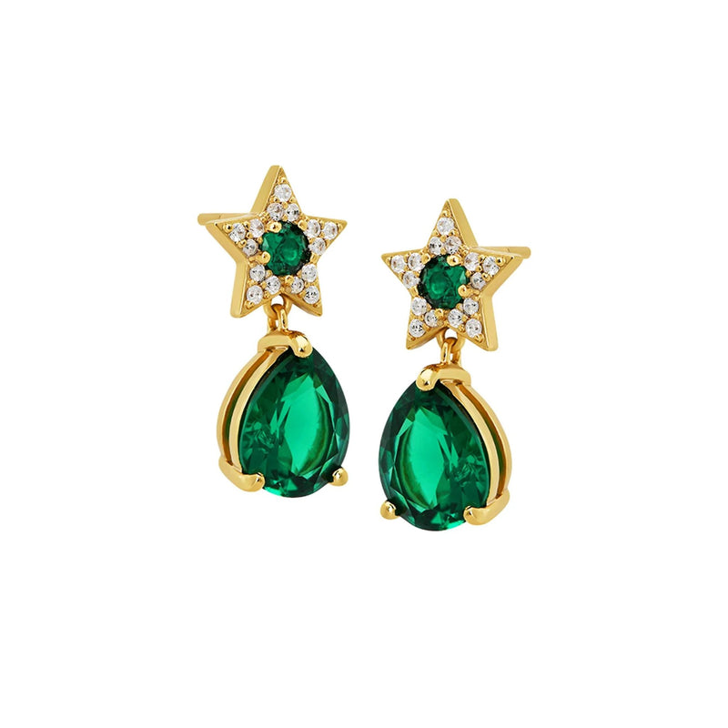 Celeste Mini Star Teardrop Stud Earrings - Gold - AS22SGE26