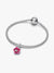 Hibiscus Dangle Charm - Sterling Silver