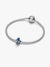 Blue Octopus Charm - Sterling Silver