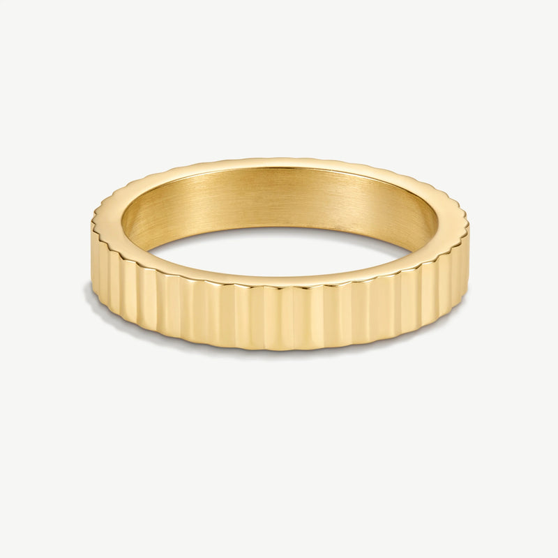 Mini Pleat Ring - Gold - SKR-014