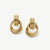 Knot Statement Stud Earrings - Gold - NAE-14
