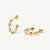 Bamboo Hoop Earrings - Gold - SKE-27
