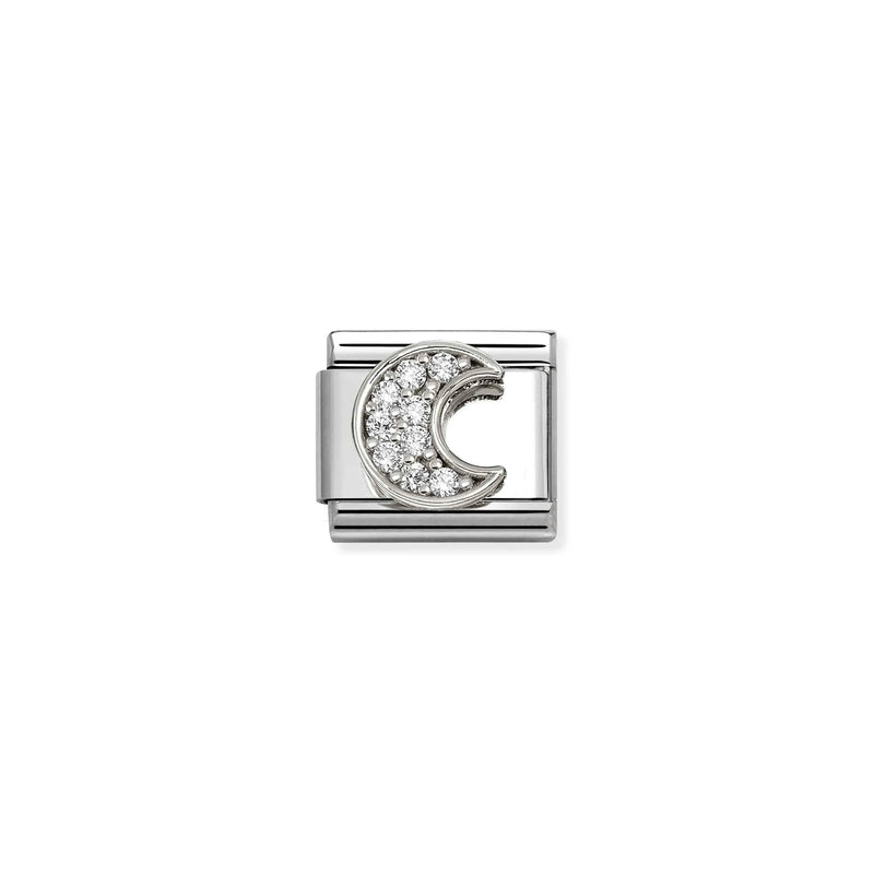Composable Classic CZ White Moon Link - Silver - 330322/30