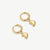 Bubble Heart Huggie Hoop Earrings - Gold - NAE-18