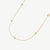 Multi Stone Chain Necklace - Gold - NAN-15