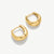Wave Huggie Hoop Earrings - Gold - SKE-061