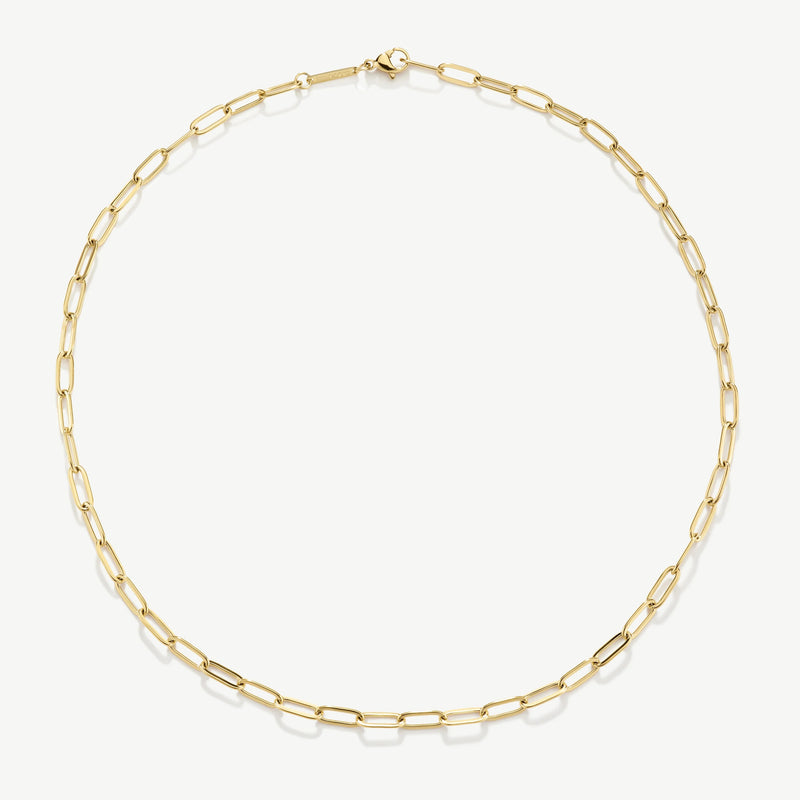 Paperclip Necklace - Gold - GN-010