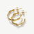 Bamboo Hoop Earrings - Gold - SKE-27
