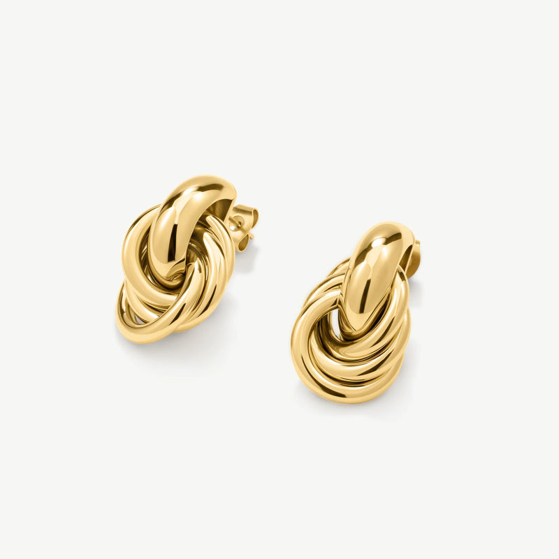 Mini Knot Earrings - Gold - NAE-30