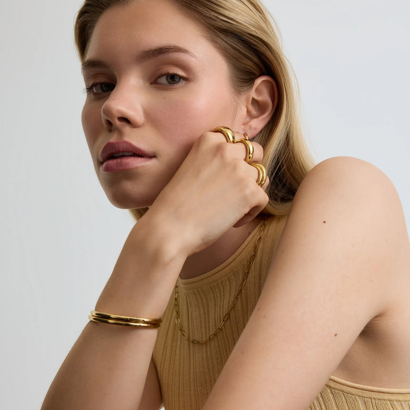 Chunky Dome Ring - Gold - YBR-003