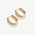Oval Hoop Earrings - Gold - GE-015
